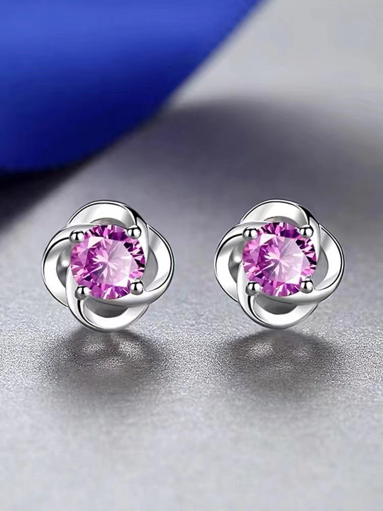 Leaf Clover Ear Female Graceful Personality Simple Stud Earrings