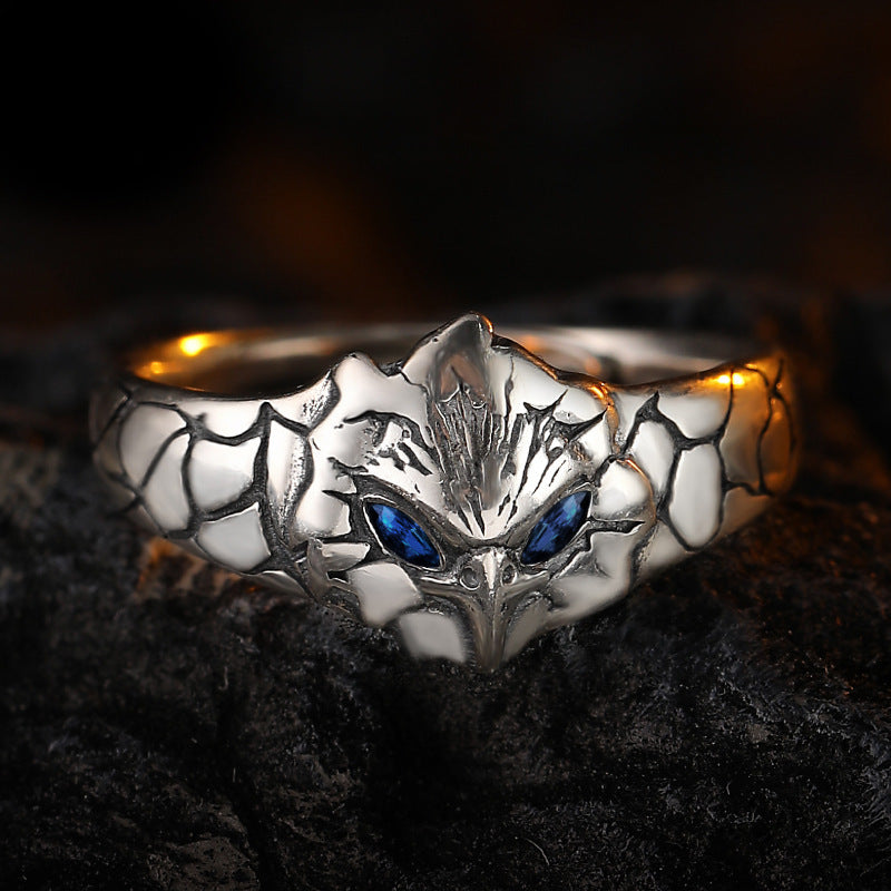 Men's Born Thai Sier Trendy Retro Niche Boys Personality Opening Index Rings