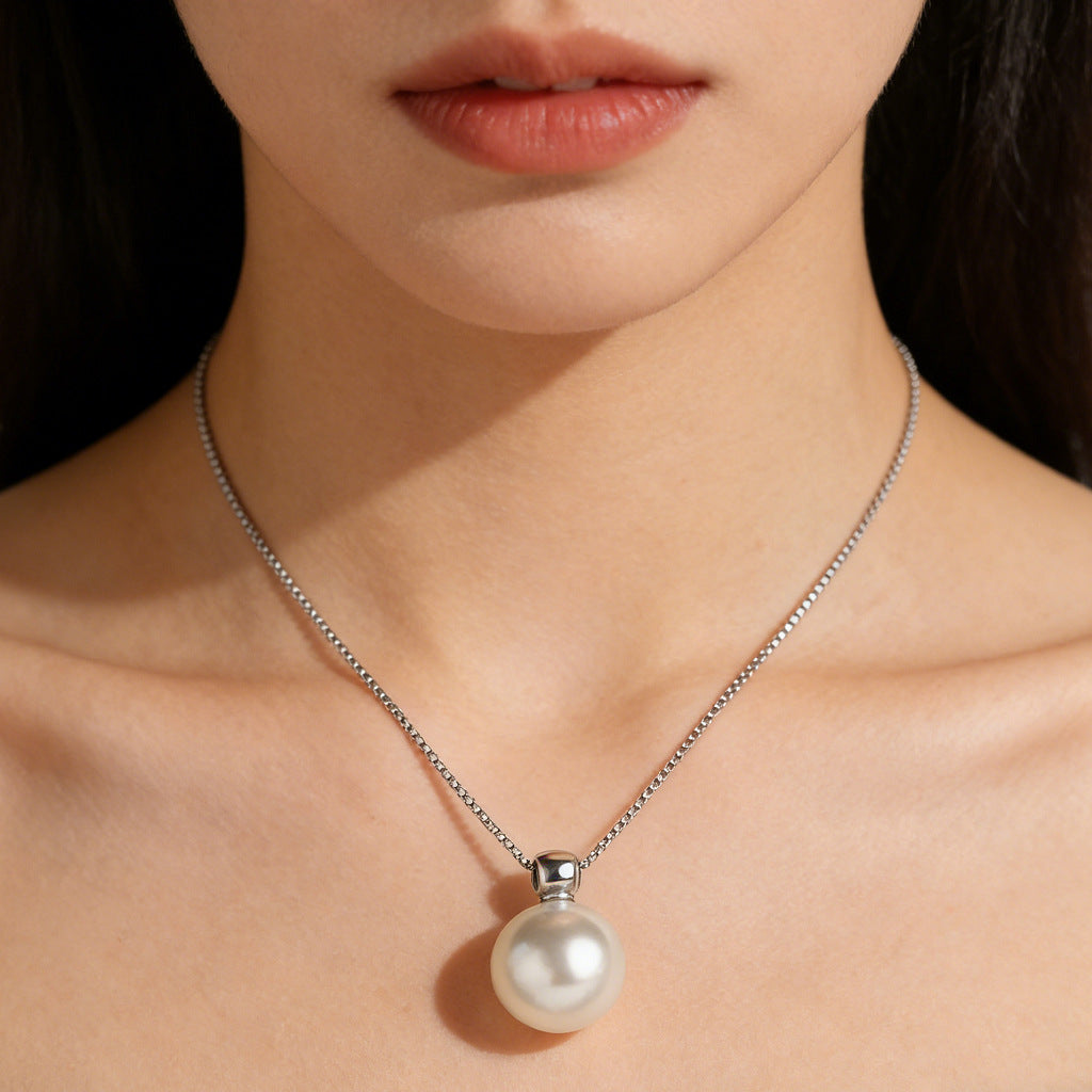 Natural Sterling Sier Pearl Light Luxury Clavicle Chain Niche High-grade Necklace