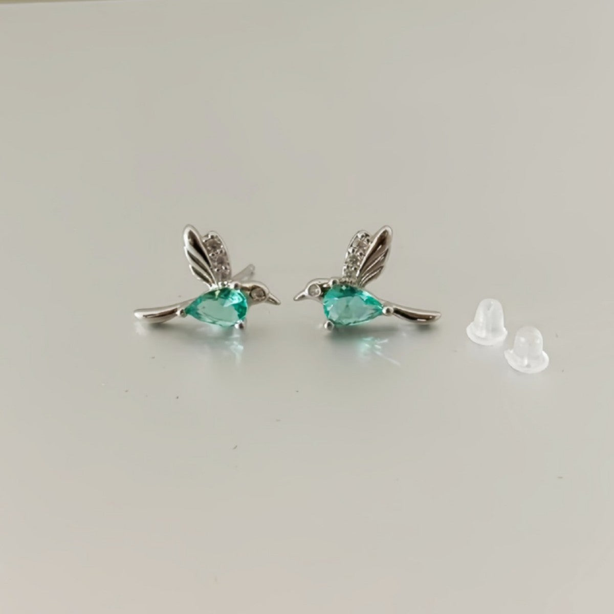 Korean Ear Water Drop Bird Delicate Everyday Earrings