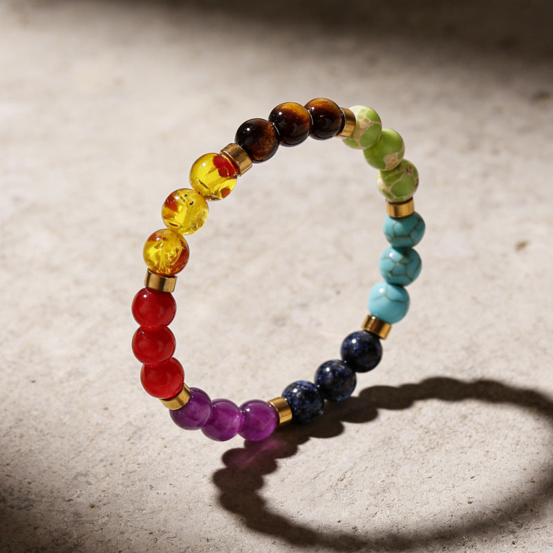 Women's & Men's Colorful String Beads Crafts Natural Batch Bracelets