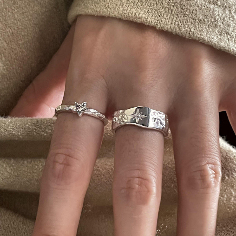 Women's Style Niche Cold Fashion Texture Simple Rings