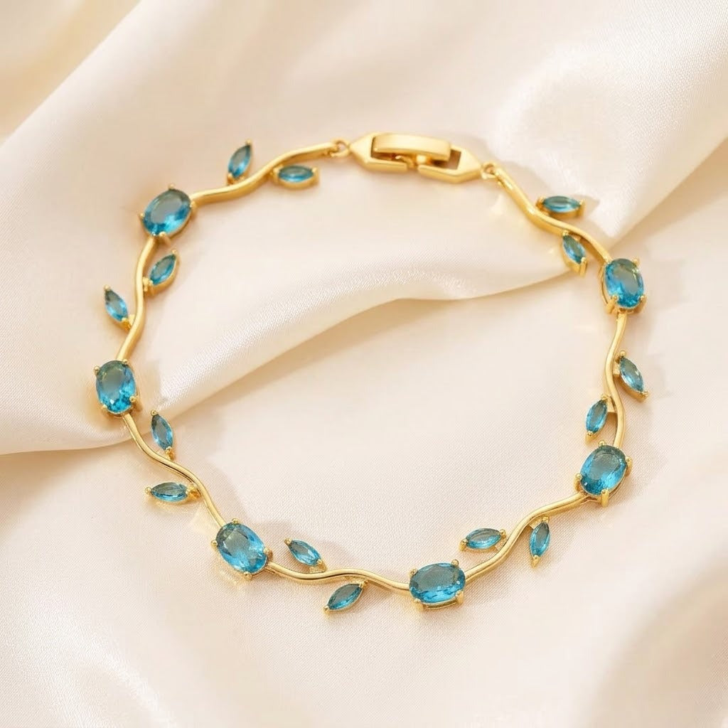 Women's Colorful Tulip Korean Zircon Style Full Diamond Bracelets