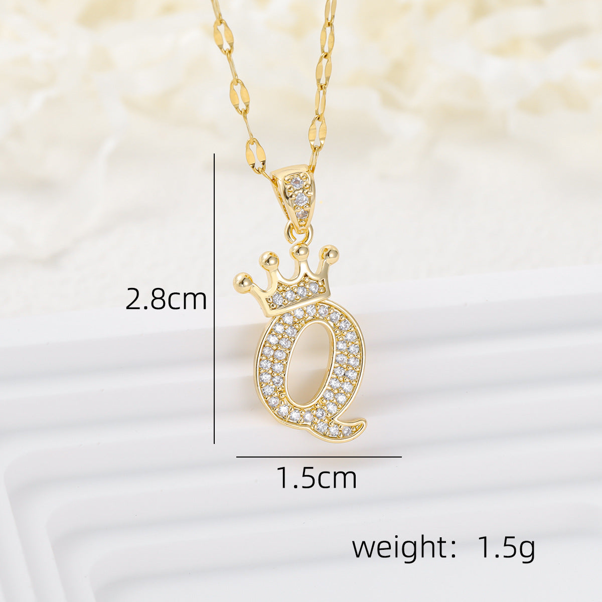 Casual Crown Letters Diamond Fashionable Female Necklace