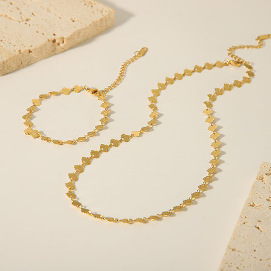 Women's Design Stainless Steel Gold-plated High-grade Titanium Necklace