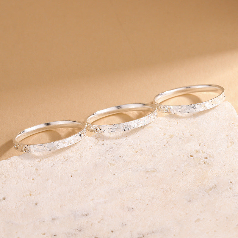 Crushed Ice Simple Fashion Flash Starry Ring