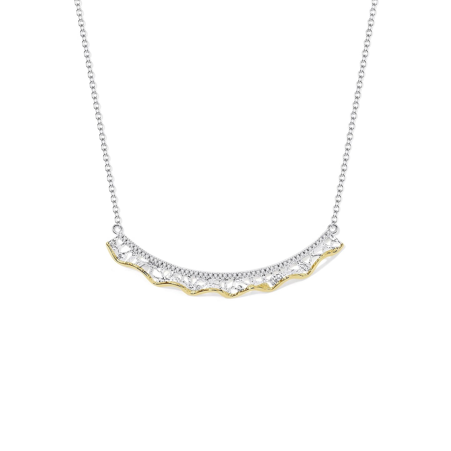 Lace Skirt Smile Design High-grade Mild Luxury Retro Hollow Clavicle Necklaces