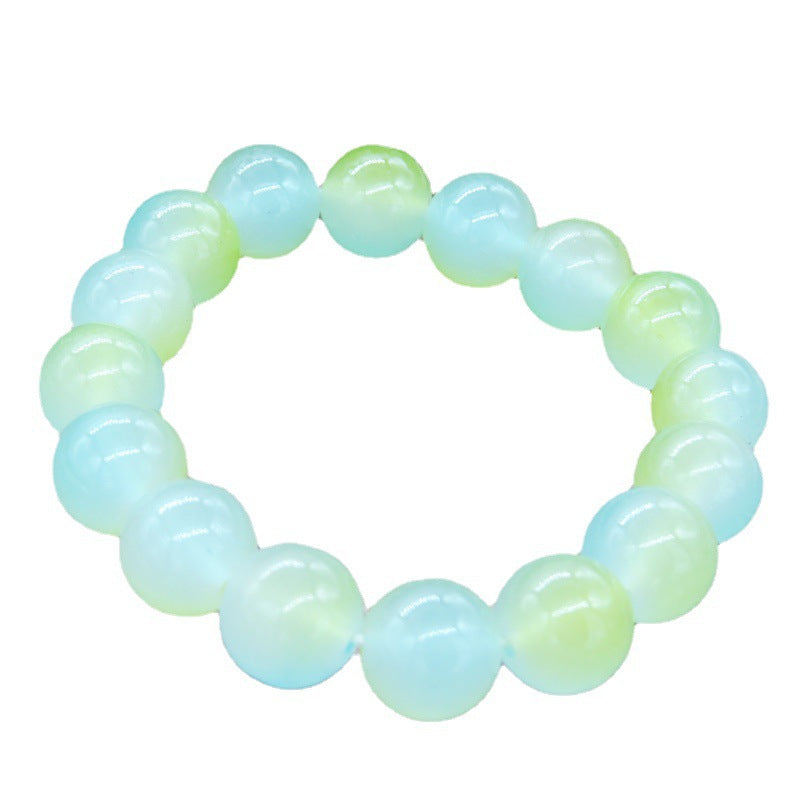 Transparent Pink White Jade Pliable Temperament Bracelets