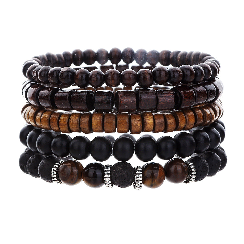 Men's Coconut Shell Hip Hop Punk Retro Bracelets