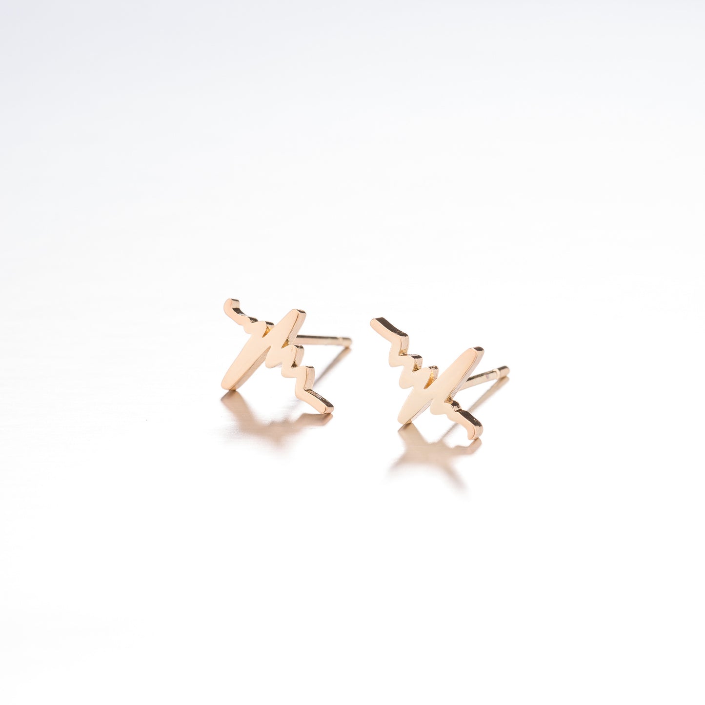 Women's Stainless Steel Geometric Gesture Love Heart Stud Earrings