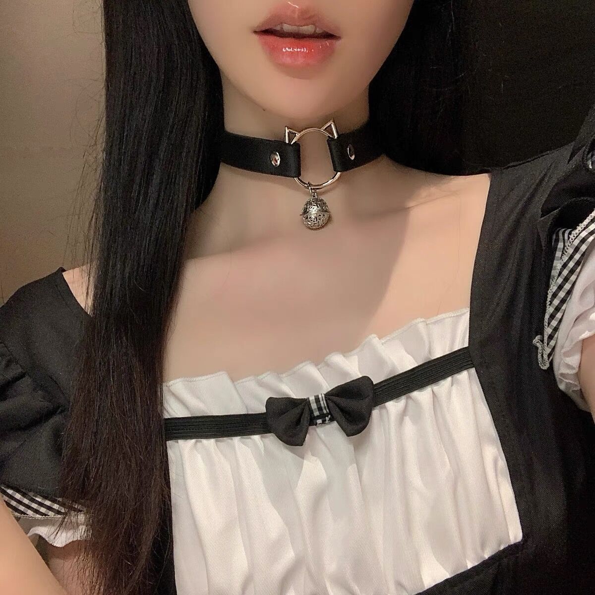 Women's Cat Bell Neck Band Chain Clavicle Necklaces