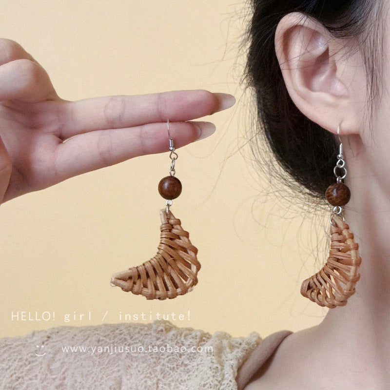 Women's Travel Antique Bohemian Long Fringe High Sense Holiday Nail Ethnic Earrings