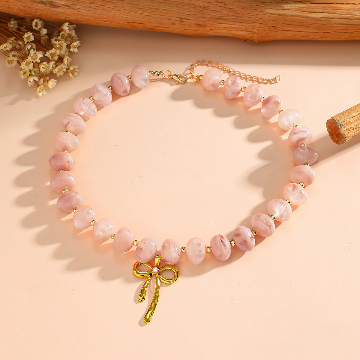 Multicolor Resin Beaded Boho Fashion Exquisite Versatile Exaggerated Necklace
