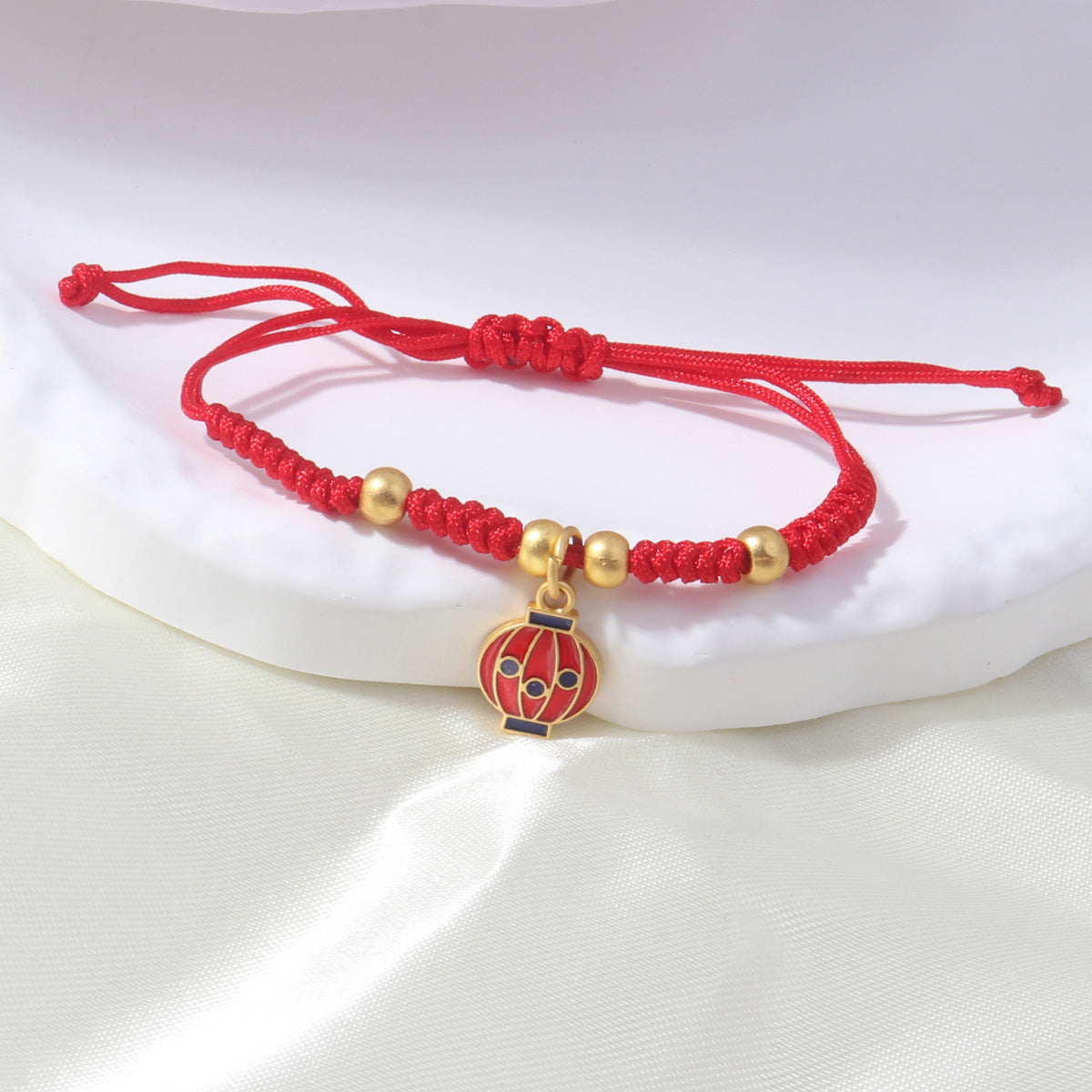 Braided Red Rope Auspicious Language Butterfly Fortune Cat Safe Joy Bracelets