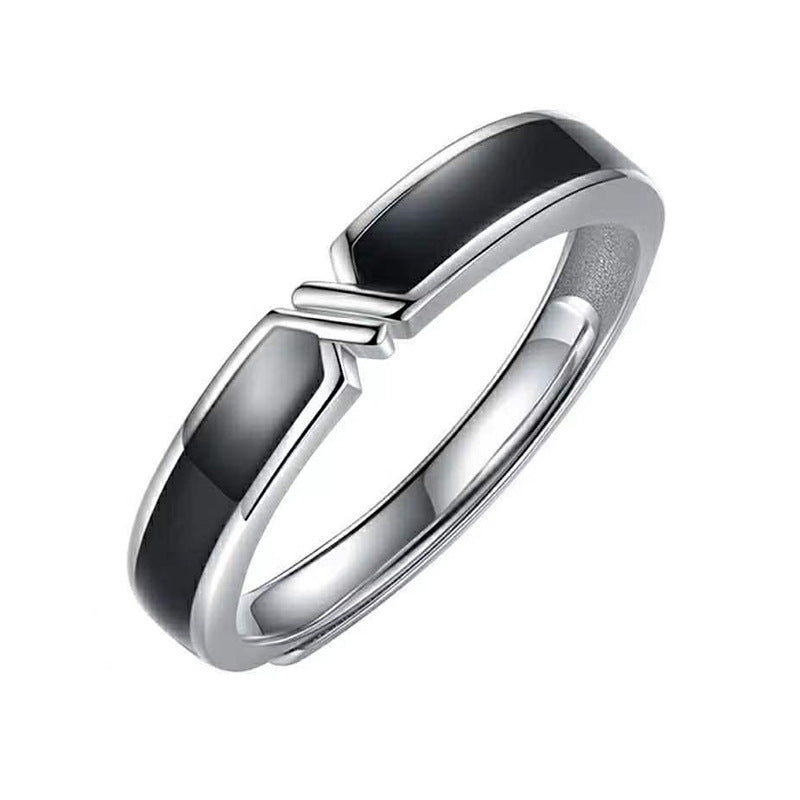 Women's & Men's Couple Pair Of Light Luxury Minority Rings