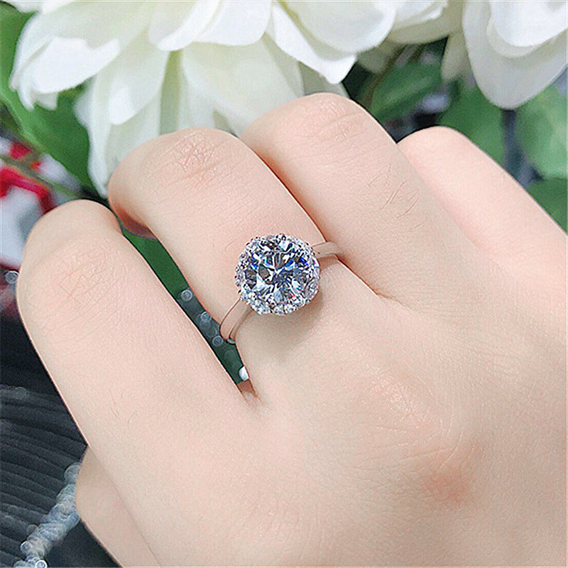 Diamond Horse Eye Zircon Big Luxury Rings