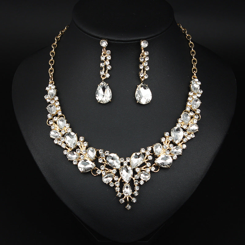 Fashion Crystal Suite Bridal Wedding Jewelry Necklaces