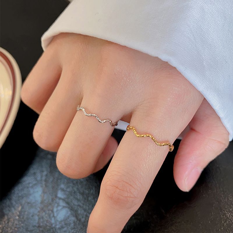 Steel Light Luxury High-grade Sense Batch Flower Rings