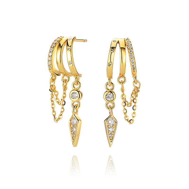 Live Sier Personalized Diamond Overlay Rivet Earrings