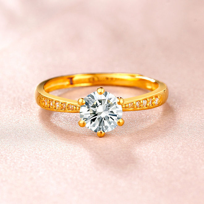 Gold Lucky Four-leaf Clover Opening Adjustable Rings