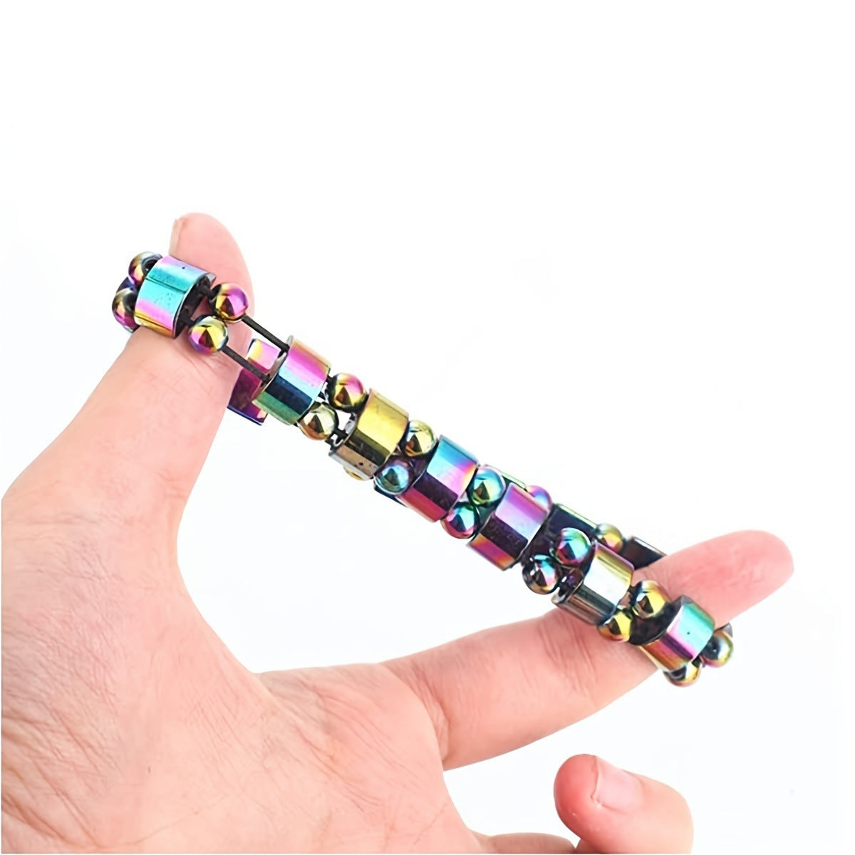 Moon Magnetic Magnet Color Beaded Elastic Tigereye Therapy Bracelet