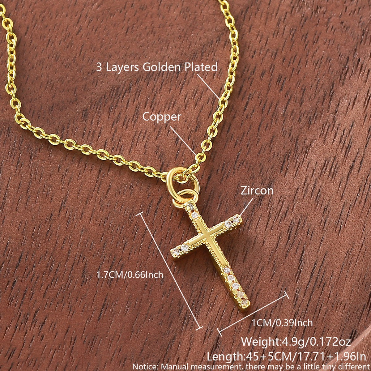 Women's & Men's Trendy Cross Zircon Artistic Retro Necklace