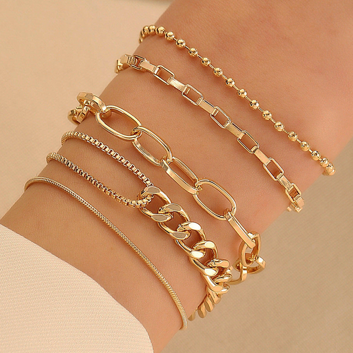 Trendy Alloy Combination Punk Hip Hop Bracelets