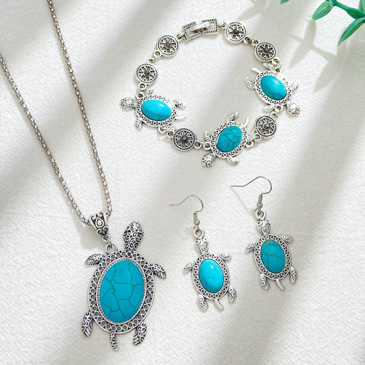 Women's Bohemian Turquoise Turtle Retro Affordable Luxury Rings