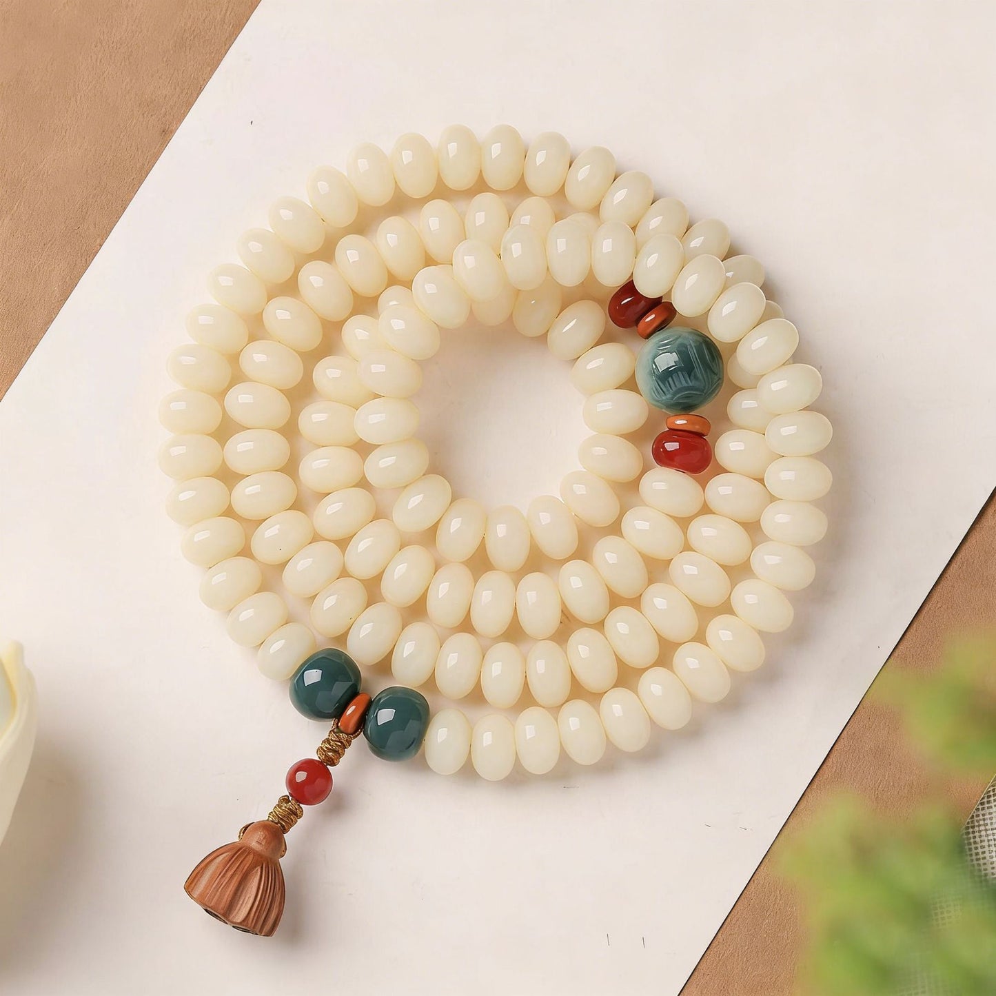 Chinese Double Circle Lotus Seedpod Couple Decompression Cultural Artifact Bracelet