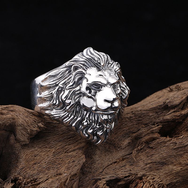 Domineering Lion Open Male Index Finger Rings