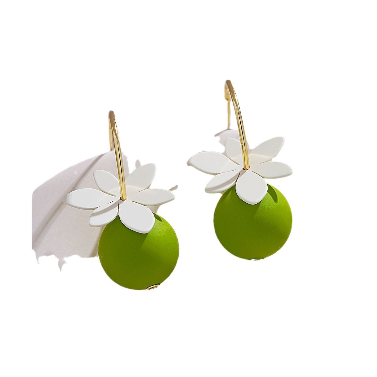 Unique Design Fruit Green Ball Eardrops Summer Little Fresh Earrings