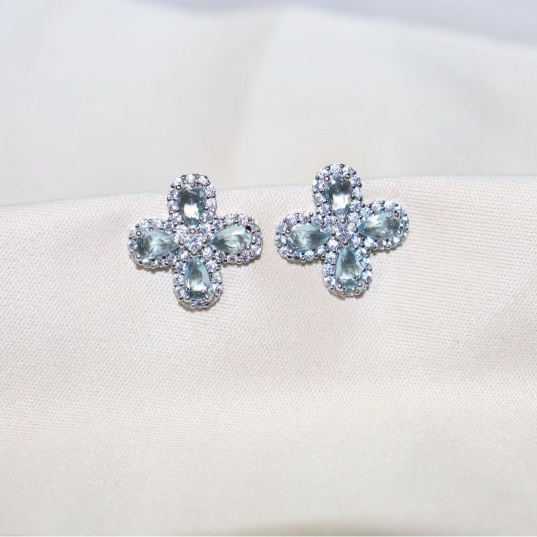 Women's Aquamarine Blue Zirconium Titanium Steel No Pendants