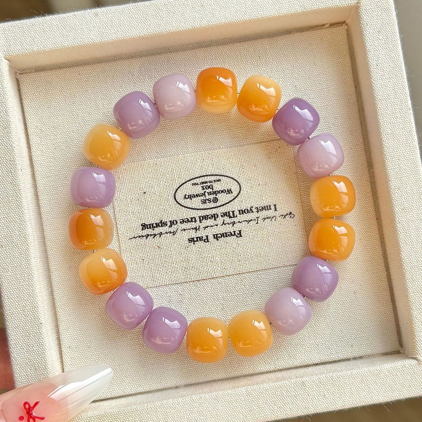 Women's & Men's Natural White Jade Bodhi High Throw Rosary Bracelet