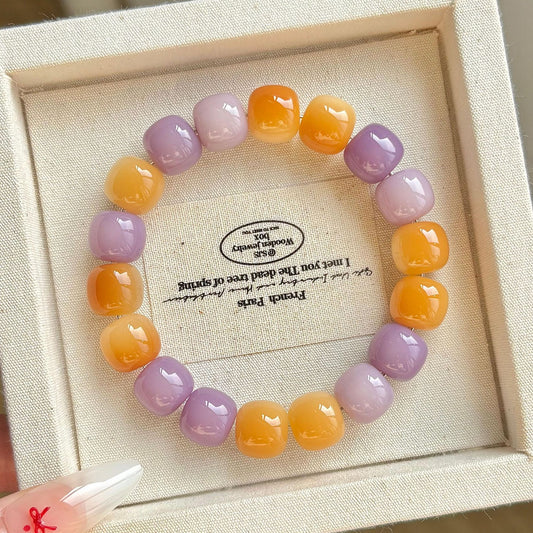 Women's & Men's Natural White Jade Bodhi High Throw Rosary Bracelet