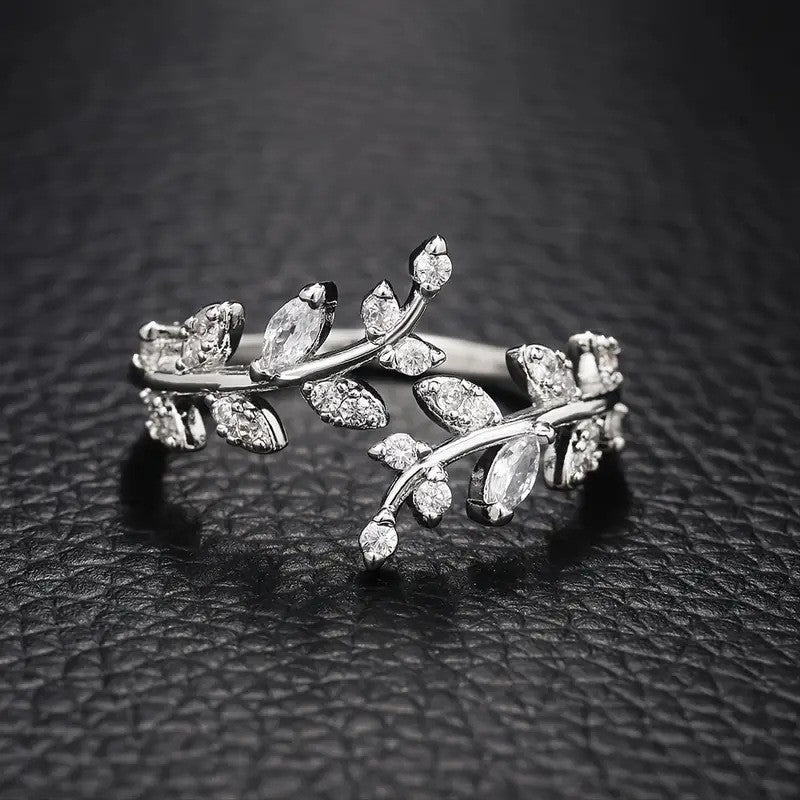 Braiding Copper Inlaid Zirconium Real Gold Winding Female High Sense Ring