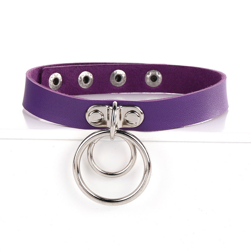 Hip Hop Fashion Leather Punk Multicolor Rings