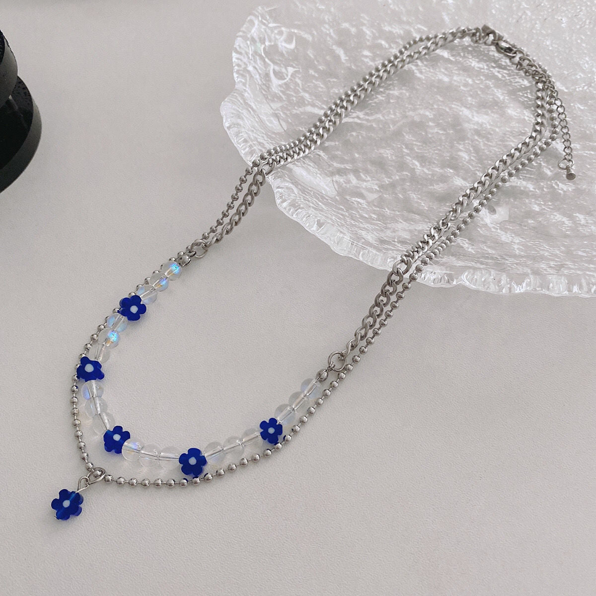 Flower Niche Design Crystal Clavicle Chain Wind Necklaces