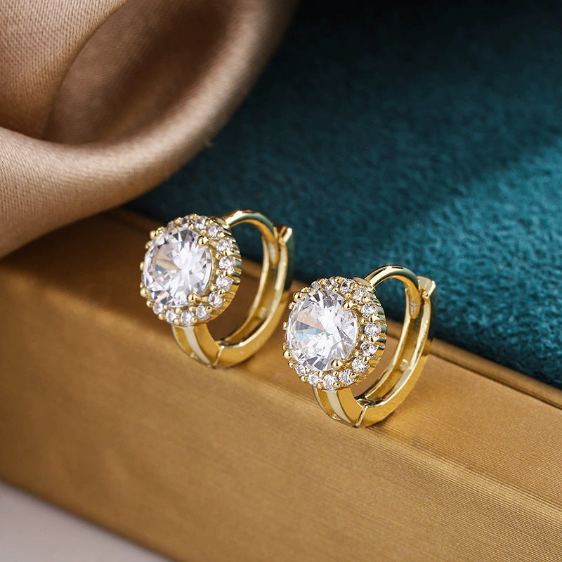 Rhinestone Zircon Affordable Luxury Fashion High-grade Simple Niche Stud Earrings