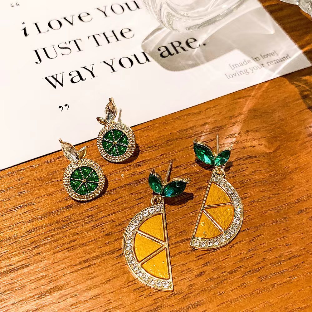 Fresh Sweet Lemon Creative Design Ear Minority Rings