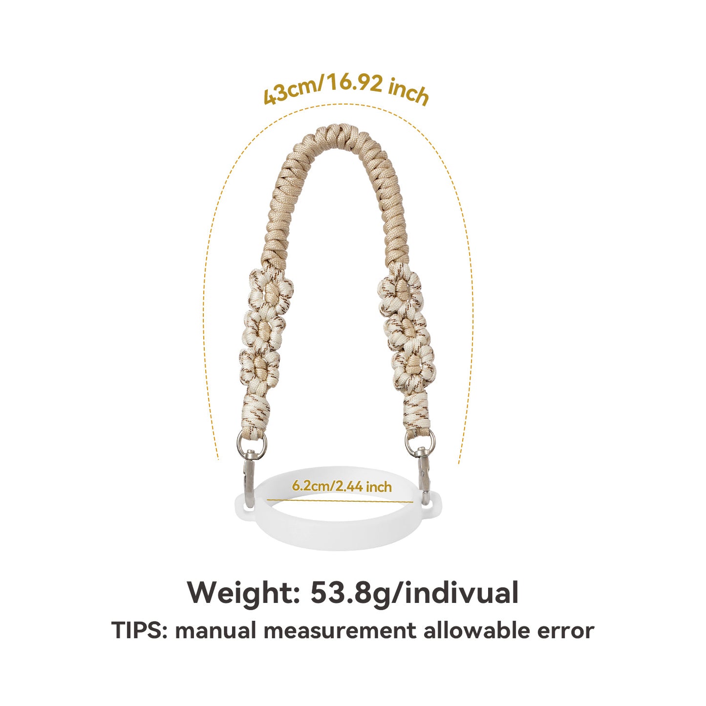 Women's Water Cup Lanyard Rope Handle Hand-woven Hanging Ornaments