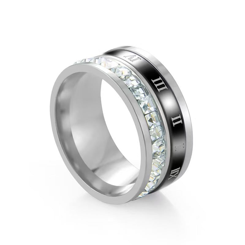 Titanium Steel Female Starry Sky Niche Ring