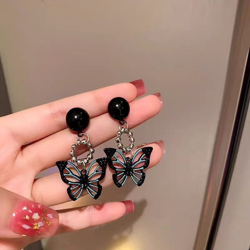 Women's Light Luxury Personality Butterfly Tassel High-grade Fashion Sweet Cool Earrings