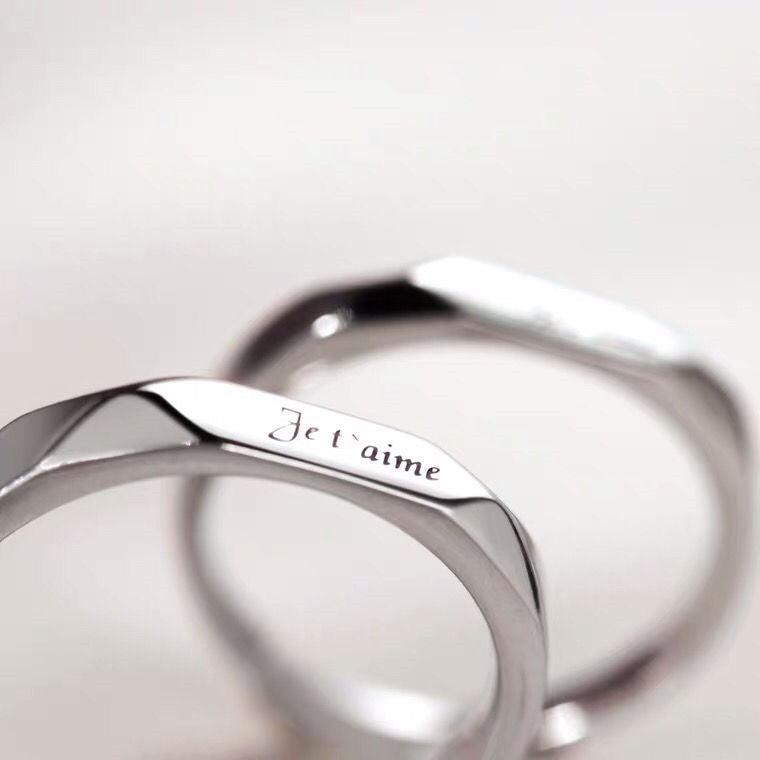 Men's Sier-plated French Female Couple Trendy High Sense Ring