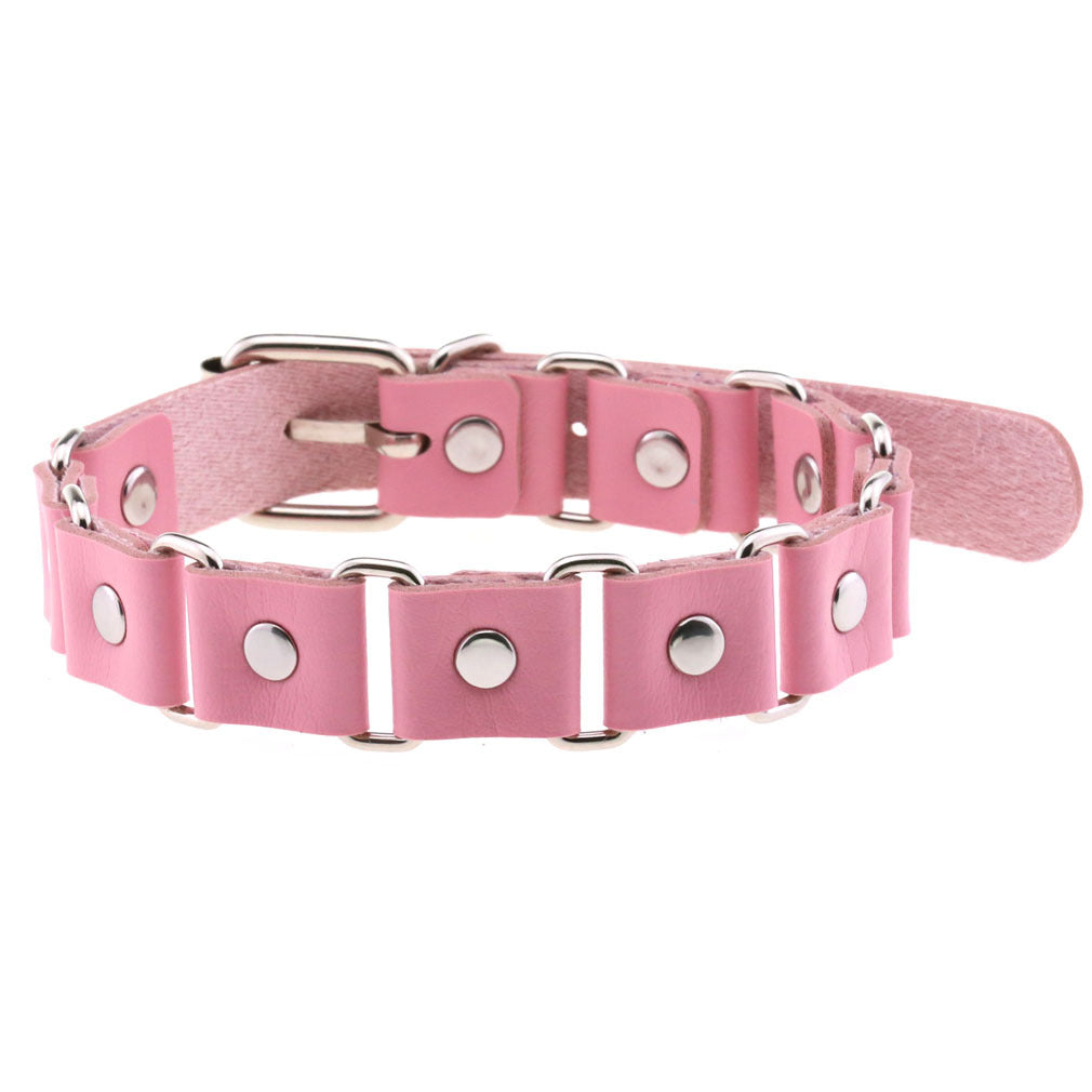 Punk Gothic Elegant Stitching Neckband Simple Personality Buckle Necklaces