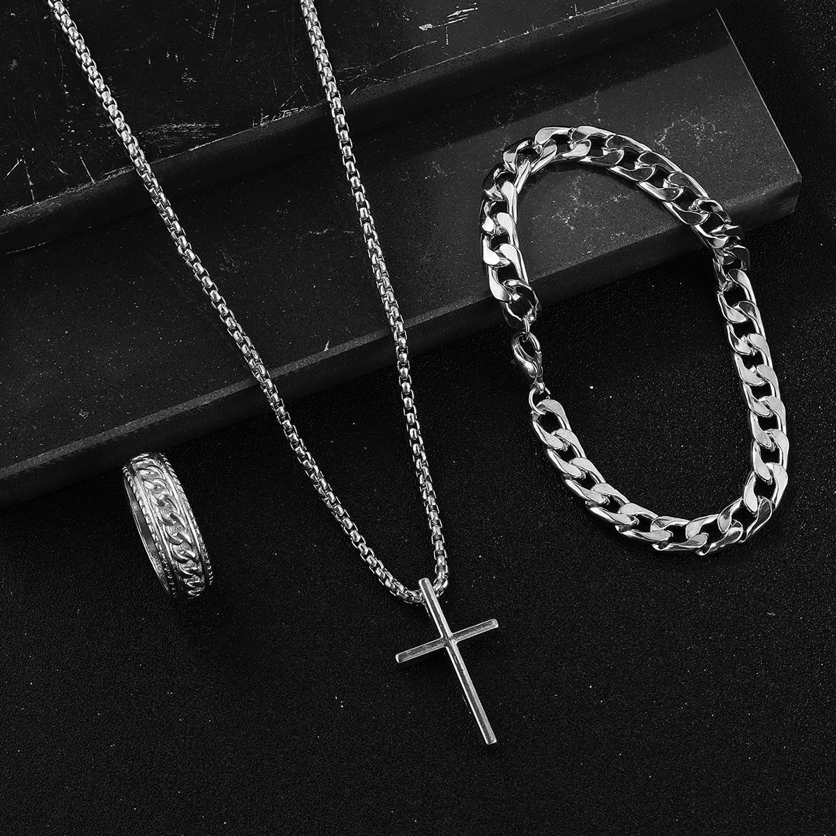 Suit Hip Hop Fashion Personality Low Jewelry Set