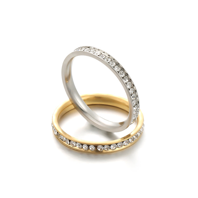 Steel Female Design Light Luxury Personality Couple Gang Ring