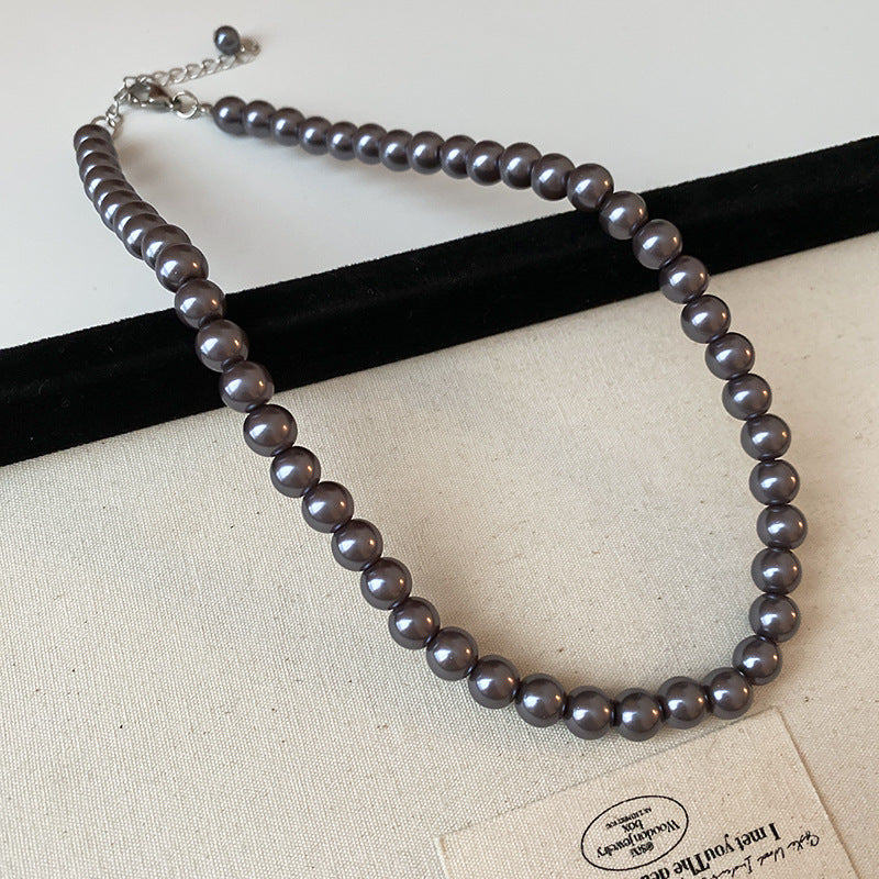 Women's Oversized Pearl Minimalist Design Clavicle Chain Necklaces