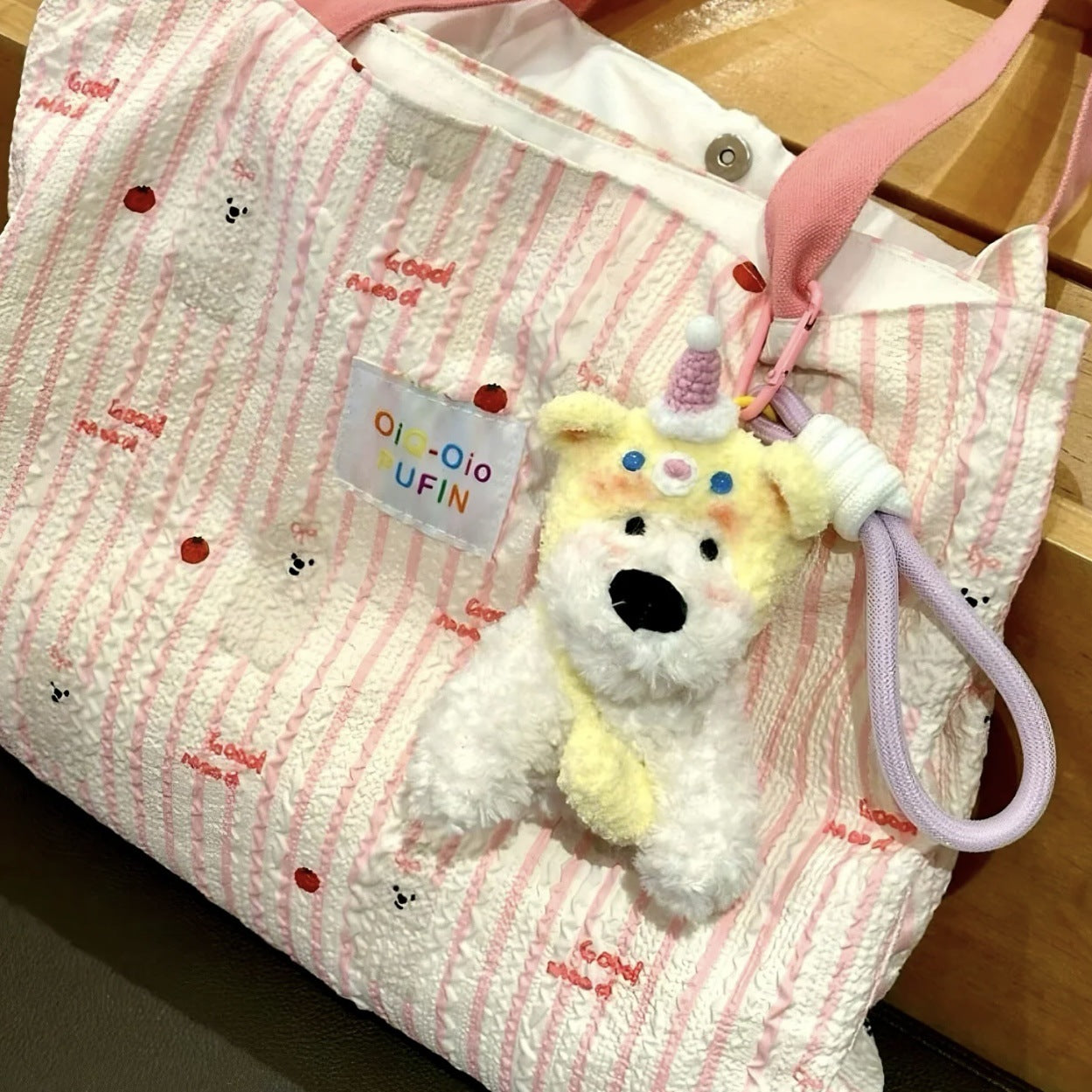 Highland Scrawled Puppy Plush Doll Backpack Cute Hanging Ornaments