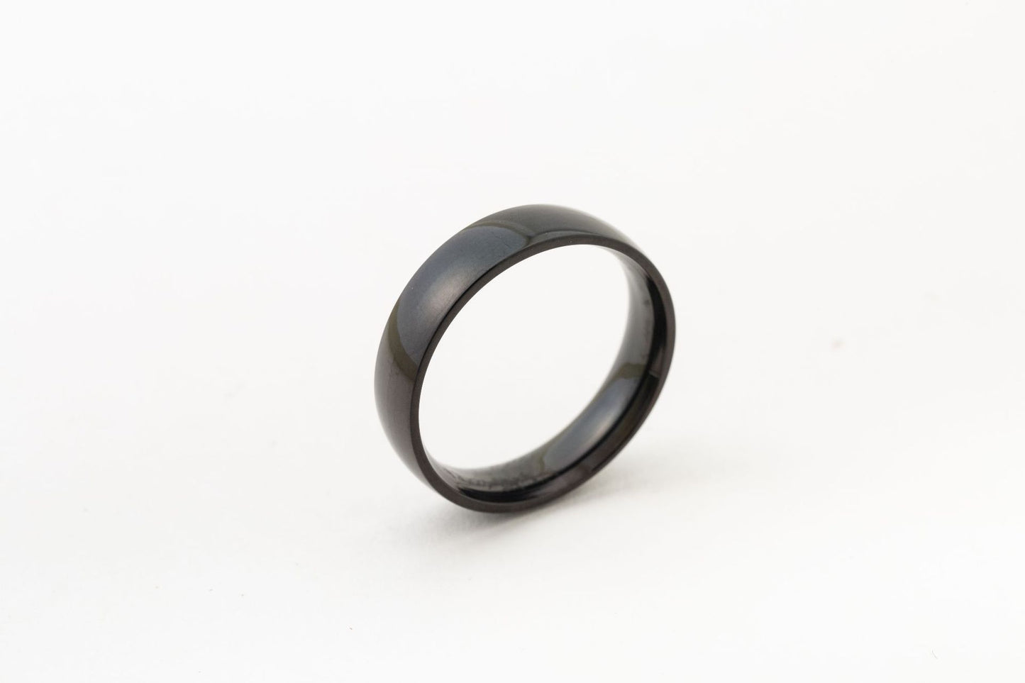 Simple Titanium Steel Glossy Inner Outer Rings