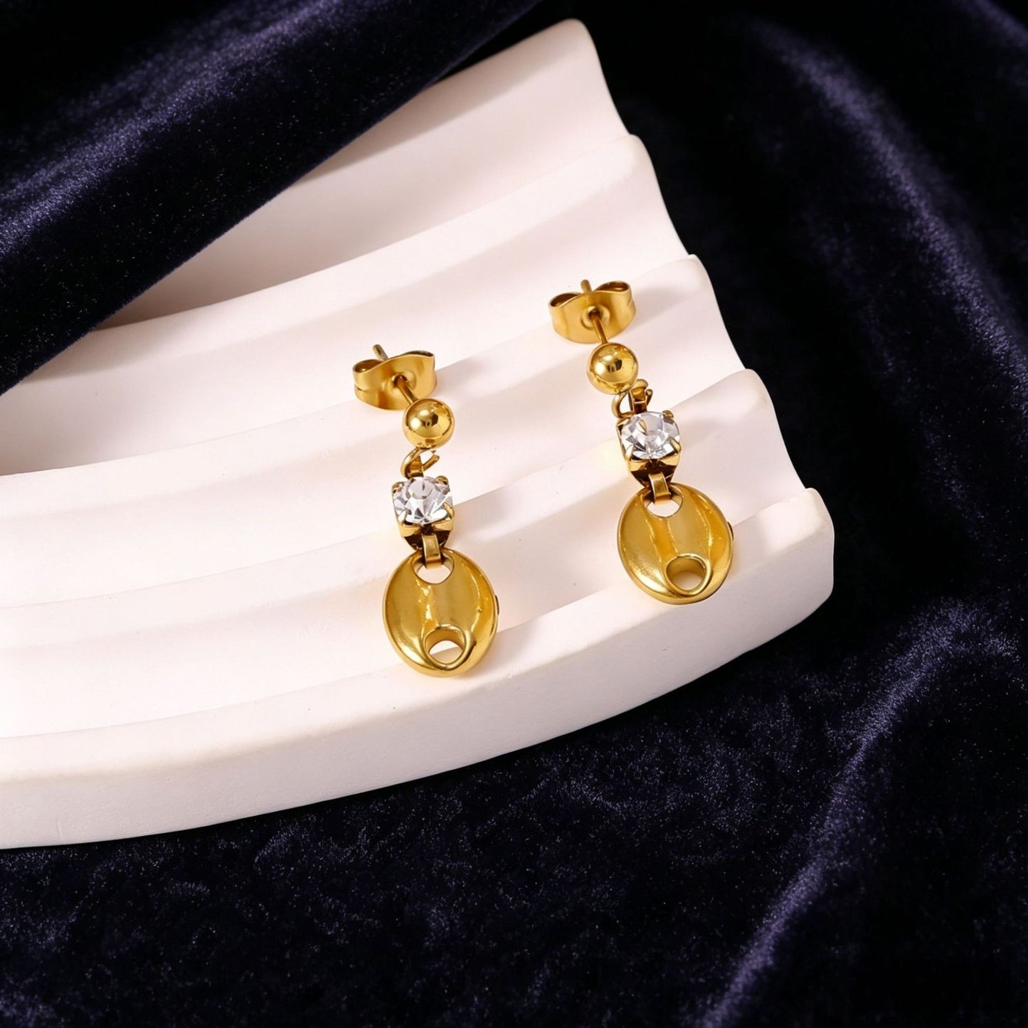 Pig Nose Diamond Ear Trendy High Quality Jewelry Set